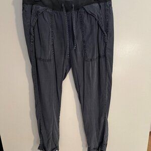Bella Dahl Gray Wash Cropped Drawstring Pants
